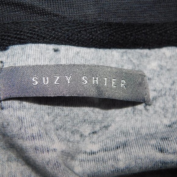 Suzy Shier Women S Black White Space Constellations Velour Long Sleeve Top shirt - Picture 4 of 10